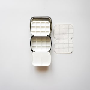 24 Well Skater Tin Palette | Painters Tin | Travel Palette | Watercolor Paints | Mini Pan | Small Tin