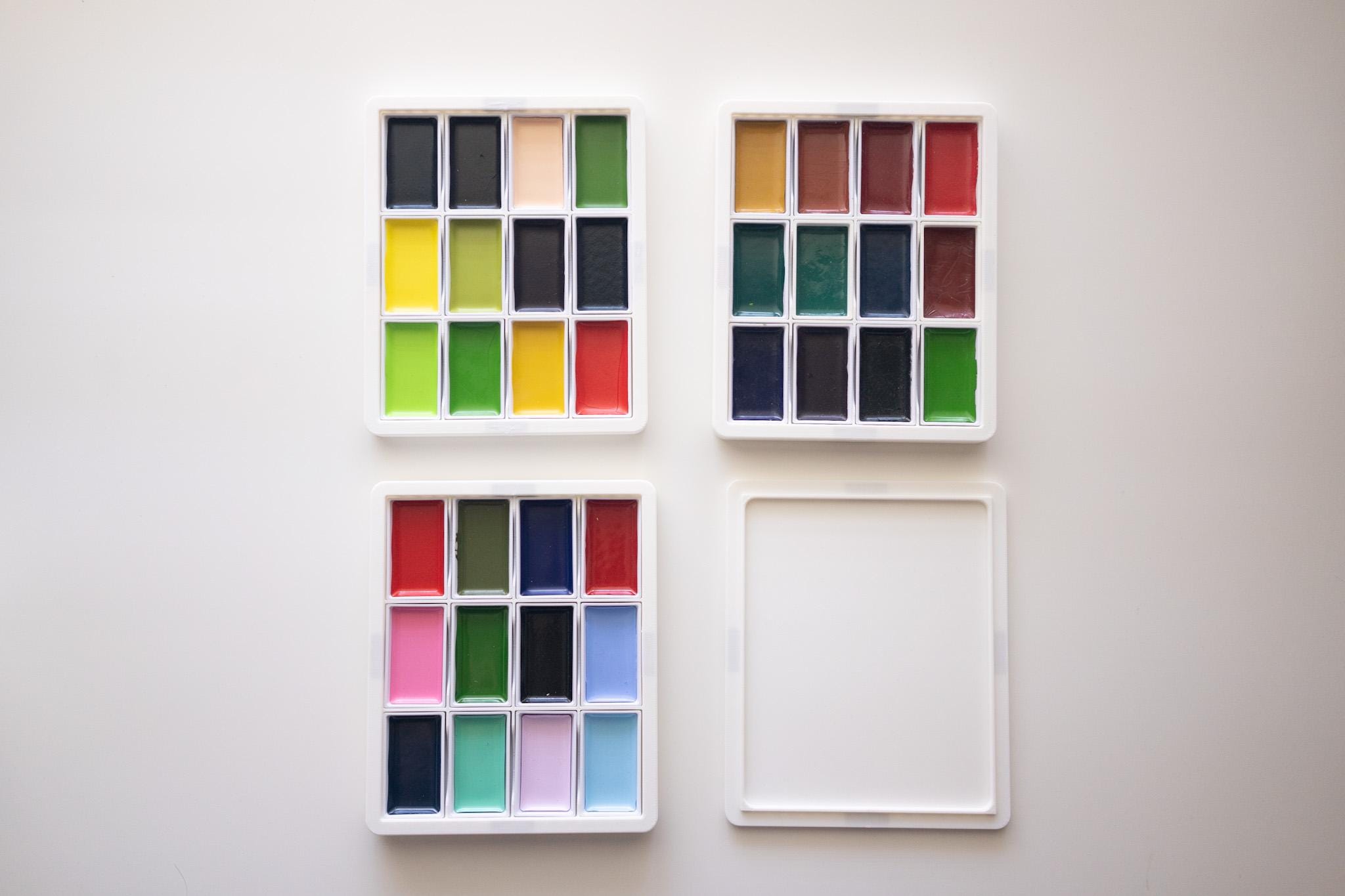 Aazon.co: EEDEN Epty Watercolor Tin Palette, Sall Travel Etal Paint Box With 12 Pcs Half Pans