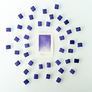 Violet | Handmade Watercolor | Half Pans | Painting | Calligraphy | Lettering