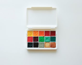 Large Flat Pan Palette | Modular Travel Watercolor | Palette for Metal Flat Pans | Version 2