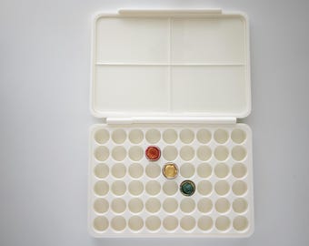 Watercolor Palette Designed for Beam Paints | 54 Pans| Resin-Coated Mixing Tray + Removable Insert | Travel-Friendly Artist Palette