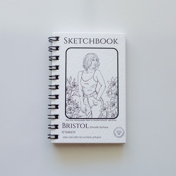 Bristol Mini Sketchbook | Drawing | Mixed Media | Travel Sketch Journal | Portrait
