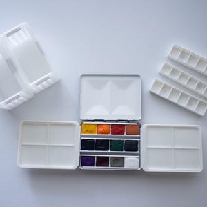 Vollständiges Aquarell-Reise-Set für die Napoleon - Mischbehälter, Wasserbecher & 6-Well-Einsätze