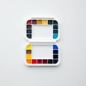 Sketchbook Palette | Portable Watercolor Palette | Travel Painting Kit | Available Empty or Pre-Filled