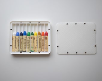 Oil Pastel Insert With Full Magnetic Cover — Travel-Ready | Most Oil Pastels | Compact Standalone Tray for Art Bag