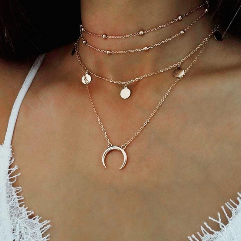 Doris Dai Multilayer Coin Tassels Lariat Bar Necklaces Beads Choker Feather Pendants Necklaces For Women