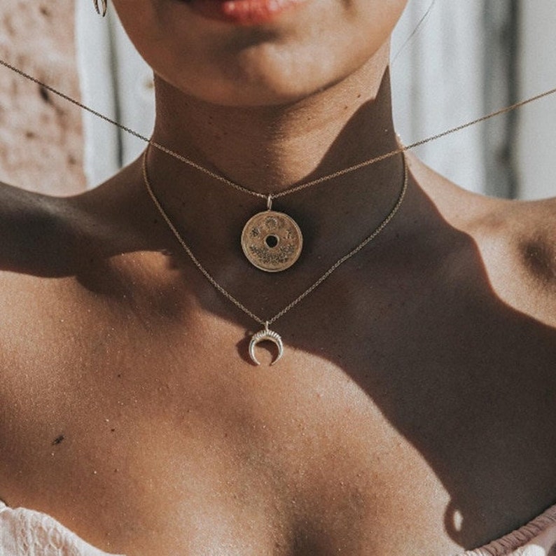 Doris Dai Multilayer Coin Tassels Lariat Bar Necklaces Beads Choker Feather Pendants Necklaces For Women