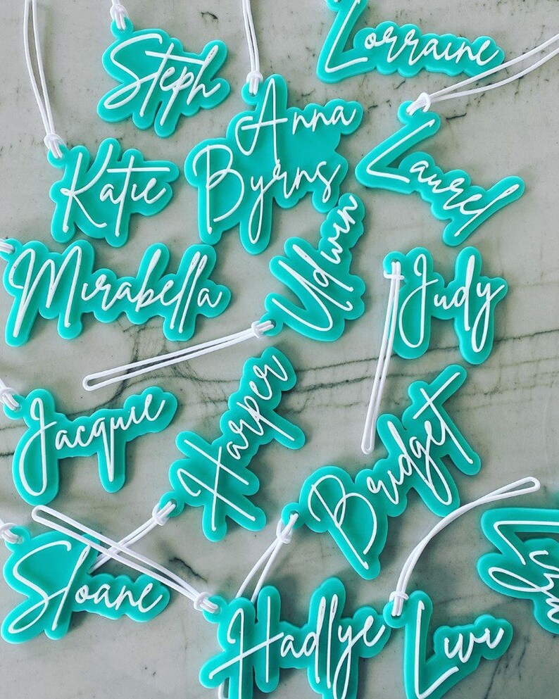 3D Tag Acrylic Tag Personalized Tag Bag Tag Etsy