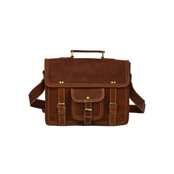 buffalo leather computer bag