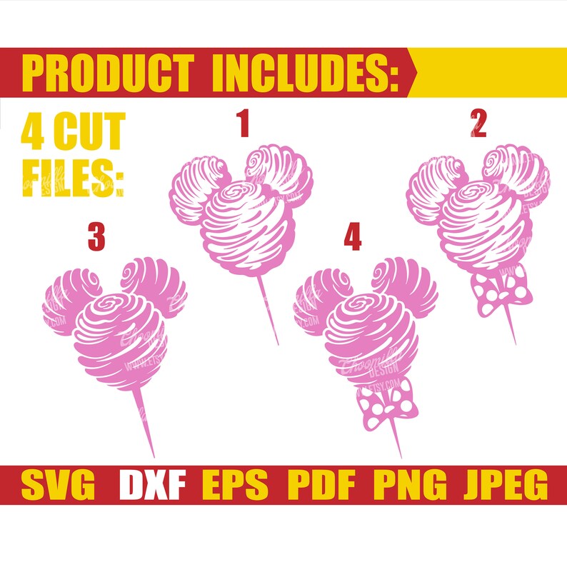 Download Mickey cotton candy svg dxf Sweet stick cone svg Disney | Etsy