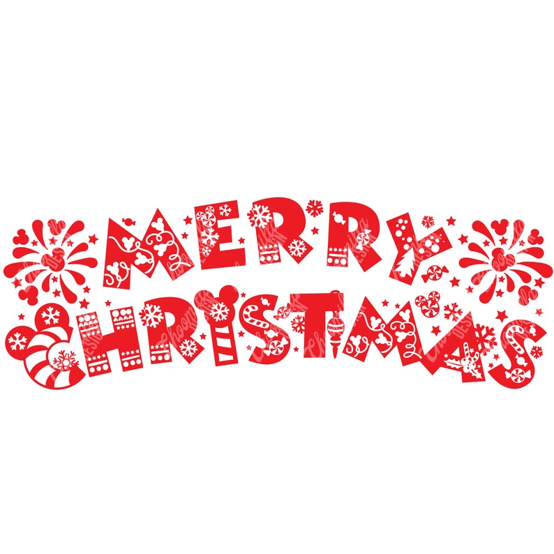 Download Christmas Mickey numbers dxf svg png New Year 2020 font | Etsy
