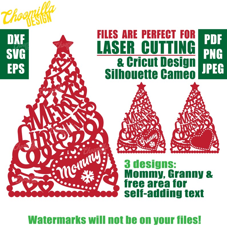 Download Christmas tree svg laser cut ornaments svg for Cricut & | Etsy