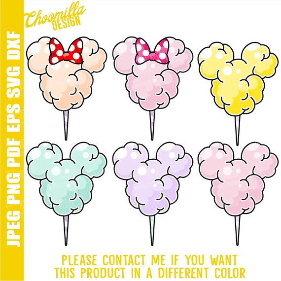 Mickey Mouse Minnie Mouse Cotton Candy Sweet Stick Cone Disney Etsy