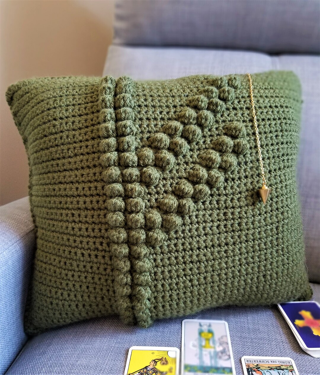 Crochet Runes CROCHET PATTERN: Runes Pillow FEHU Rune of Transformation - Etsy