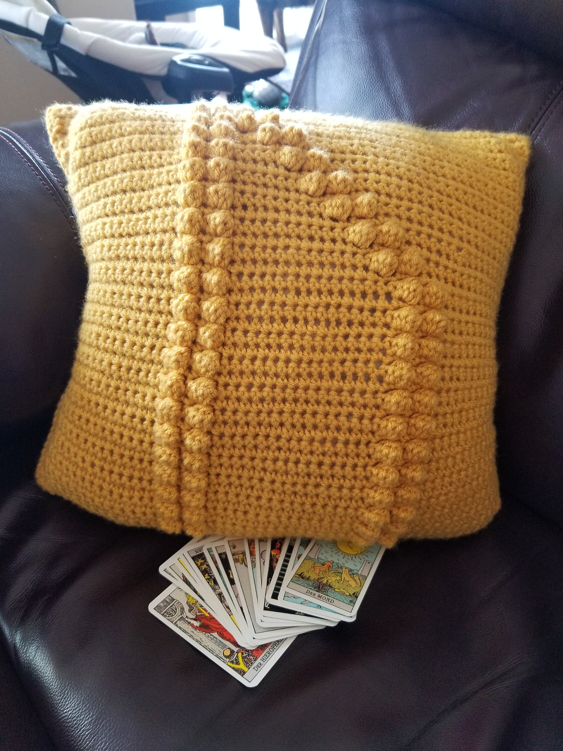 Crochet Runes CROCHET PATTERN: Runes Pillow URUZ Rune of Strength Letter Elder ...