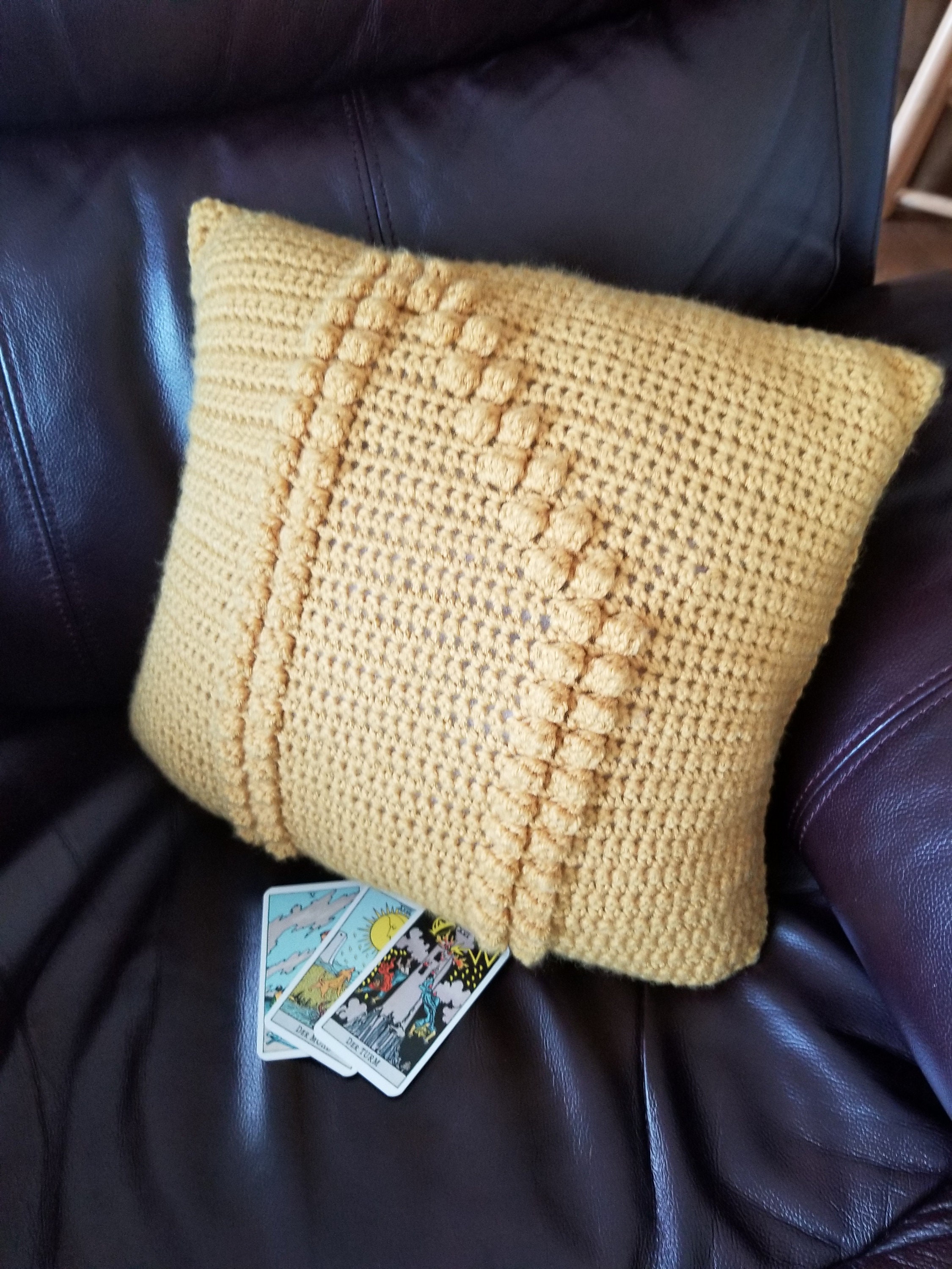 Crochet Runes CROCHET PATTERN: Runes Pillow URUZ Rune of Strength Letter Elder ...