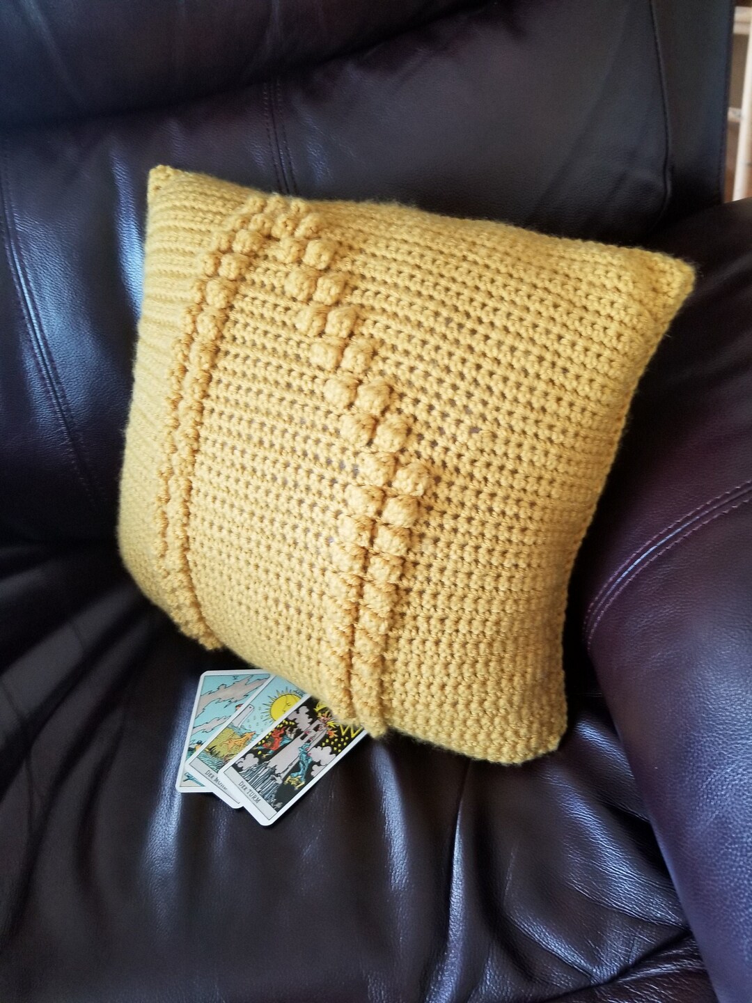 Crochet Runes CROCHET PATTERN: Runes Pillow URUZ Rune of Strength Letter Elder ...