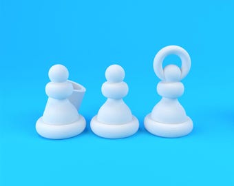 Pawn Chess Pack: STL Files for 3D Printing (Digital Download)