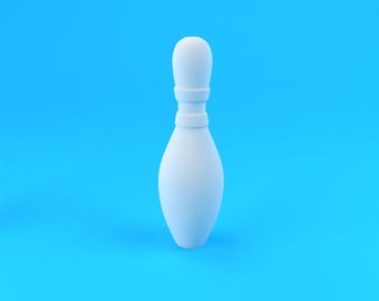 Bowling Pin Miniature: STL File for 3D Printing (Digital Download)
