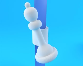 Queen Chess Straw Topper: STL File for 3D Printing (Digital Download)