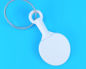 Porte-clés raquette de ping-pong : fichier STL pour impression 3D (téléchargement numérique)
