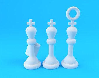 Pack d'échecs King : fichiers STL pour impression 3D (téléchargement numérique)