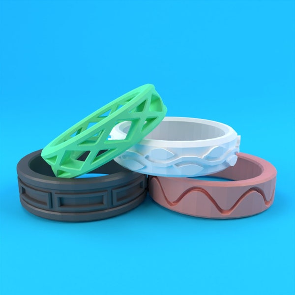 Ring Bundle - Stl file, 3D model, 3D printer file