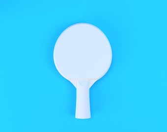 Ping Pong Paddle Miniature: STL File for 3D Printing (Digital Download)
