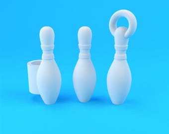 Lot de quilles de bowling : fichiers STL pour impression 3D (téléchargement numérique)