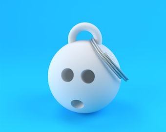 Porte-clés boule de bowling : fichier STL pour impression 3D (téléchargement numérique)