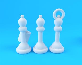 Queen Chess Pack: STL Files for 3D Printing (Digital Download)
