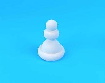 Miniature de pion d'échecs : fichier STL pour impression 3D (téléchargement numérique)