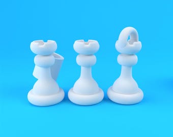 Pack d'échecs Rook : fichiers STL pour impression 3D (téléchargement numérique)