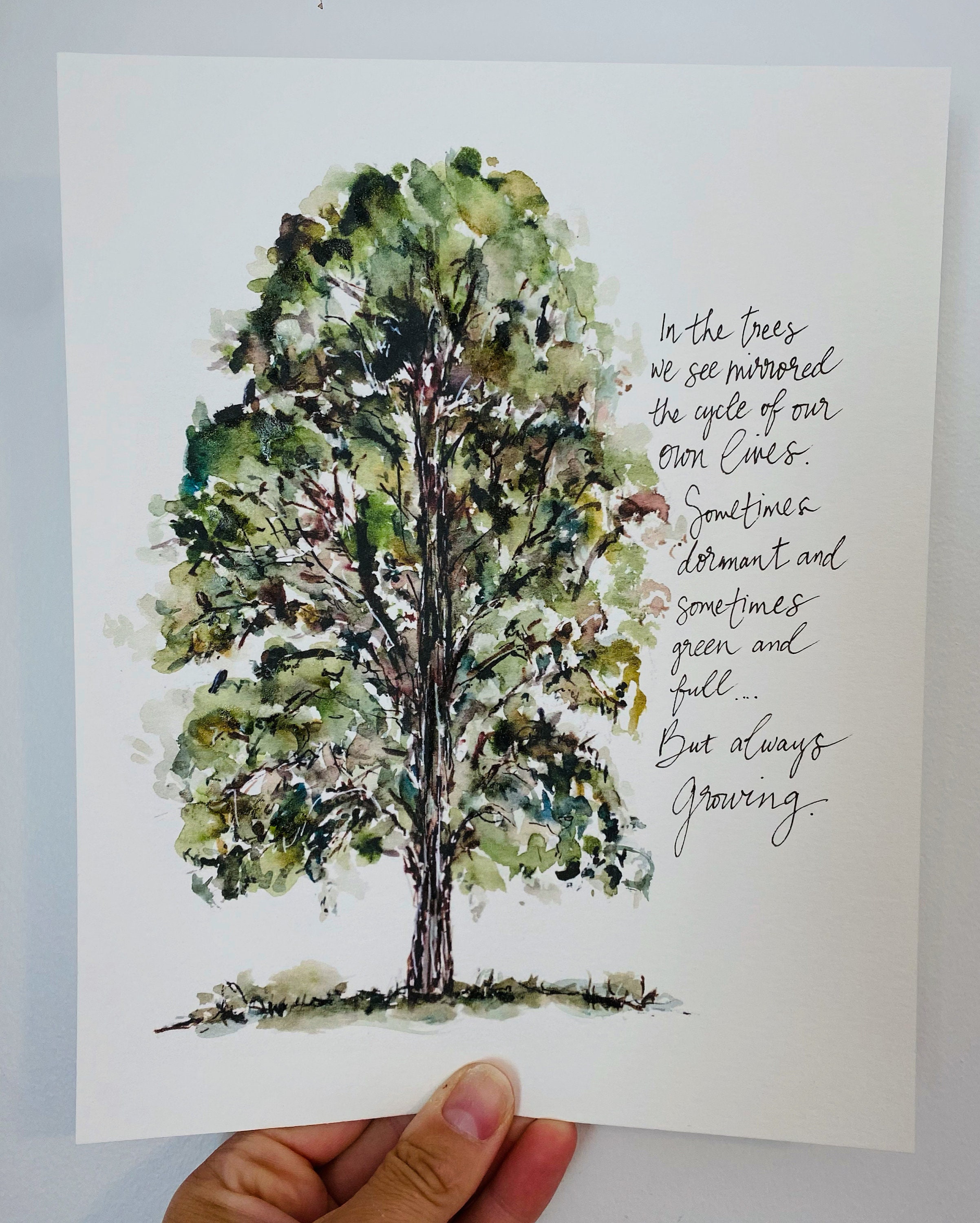In the Trees We See Mirrored the Cycle of Our Own Lives Handlettering ...