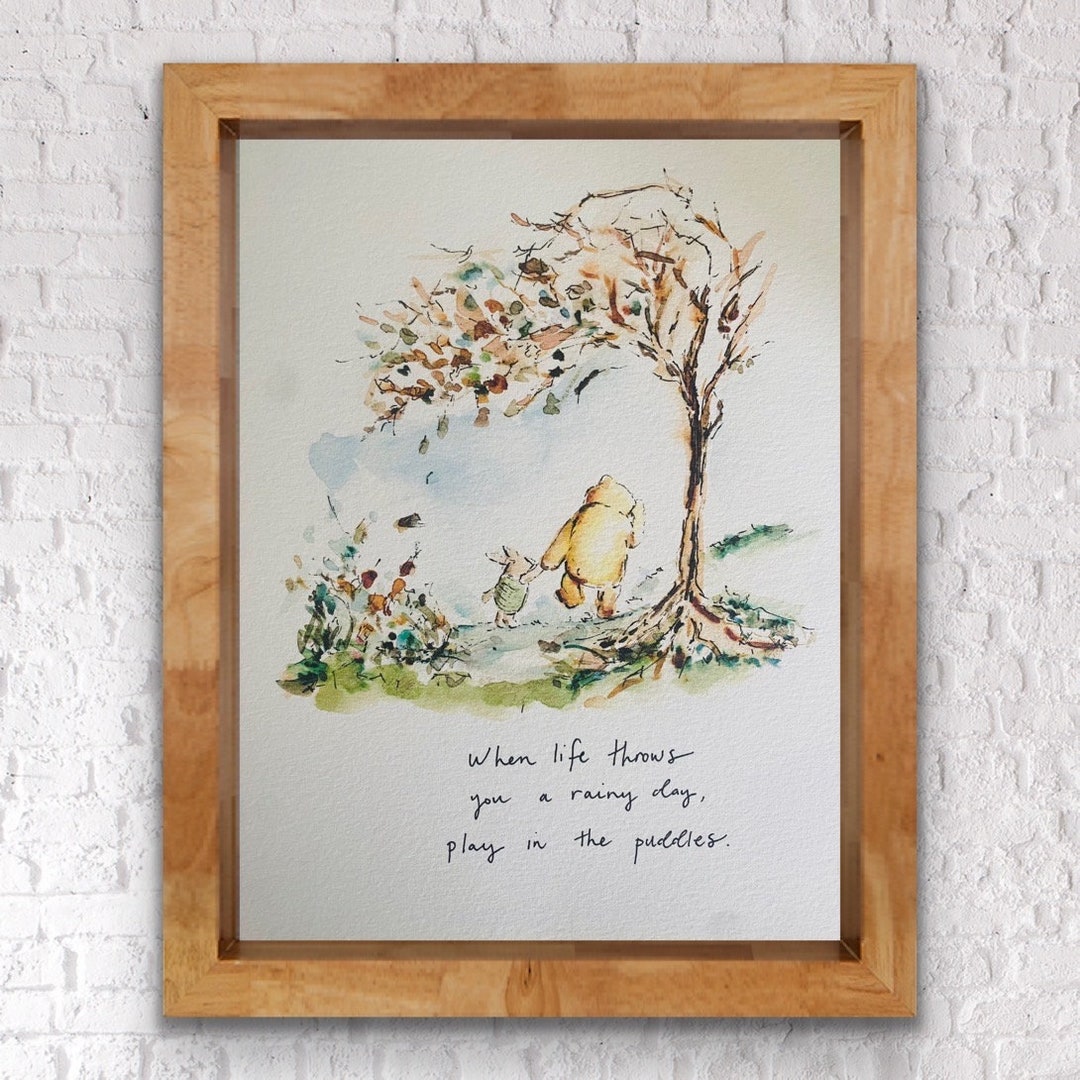 Portachiavi Pooh Bear E Pimpi Con Frase Ispiratrice – Regalo Per Fan Di Winnie The Pooh In Acciaio Inox