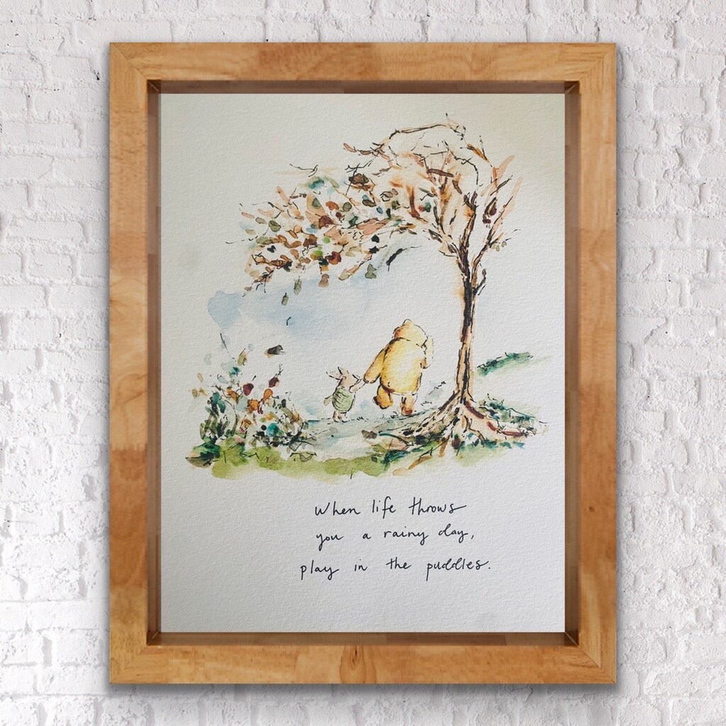 Portachiavi Pooh Bear E Pimpi Con Frase Ispiratrice – Regalo Per Fan Di Winnie The Pooh In Acciaio Inox