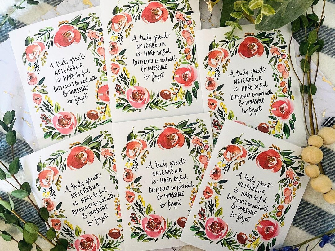 Dankeskarte Für Nachbarn – 'So Thankful For A Great Neighbor Like You', 12,7x17,8 Cm, Mit Umschlag