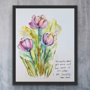 Egal, was getan wird und was nicht getan wird, du bist genug, Brene Braun Aquarell Schild Druck, Florale Ermutigung Weniger Hustle