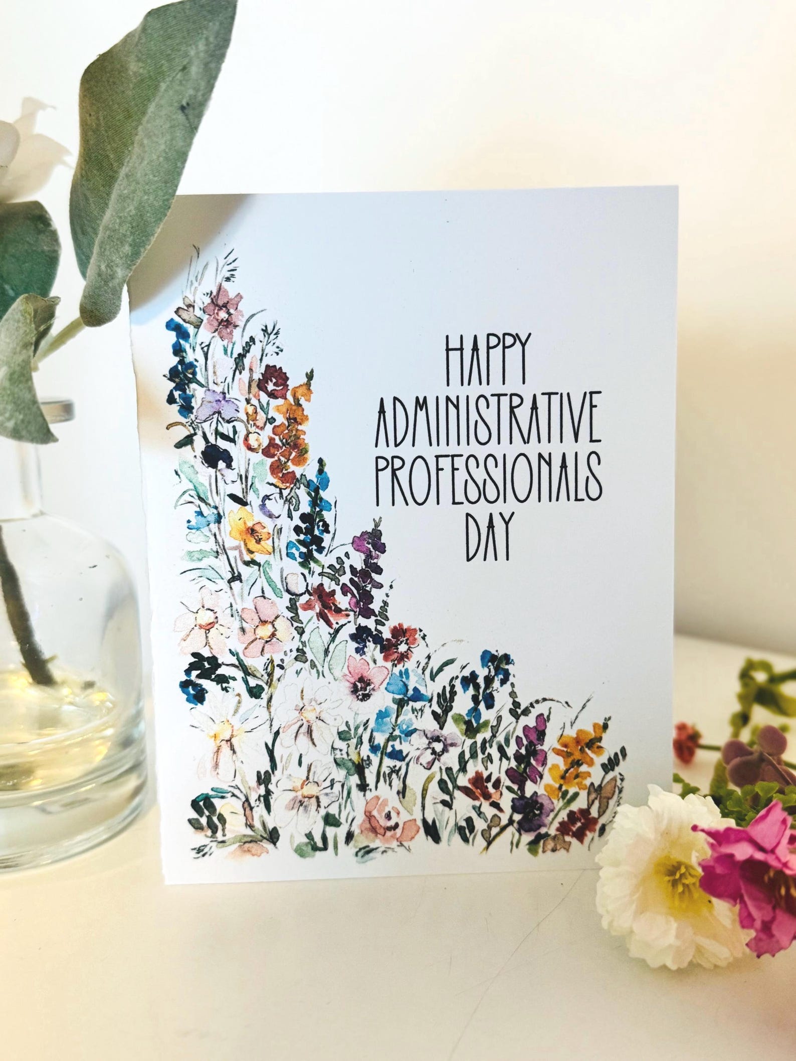 Happy Administrative Professionals Day Watercolor Cards, Bundle ...