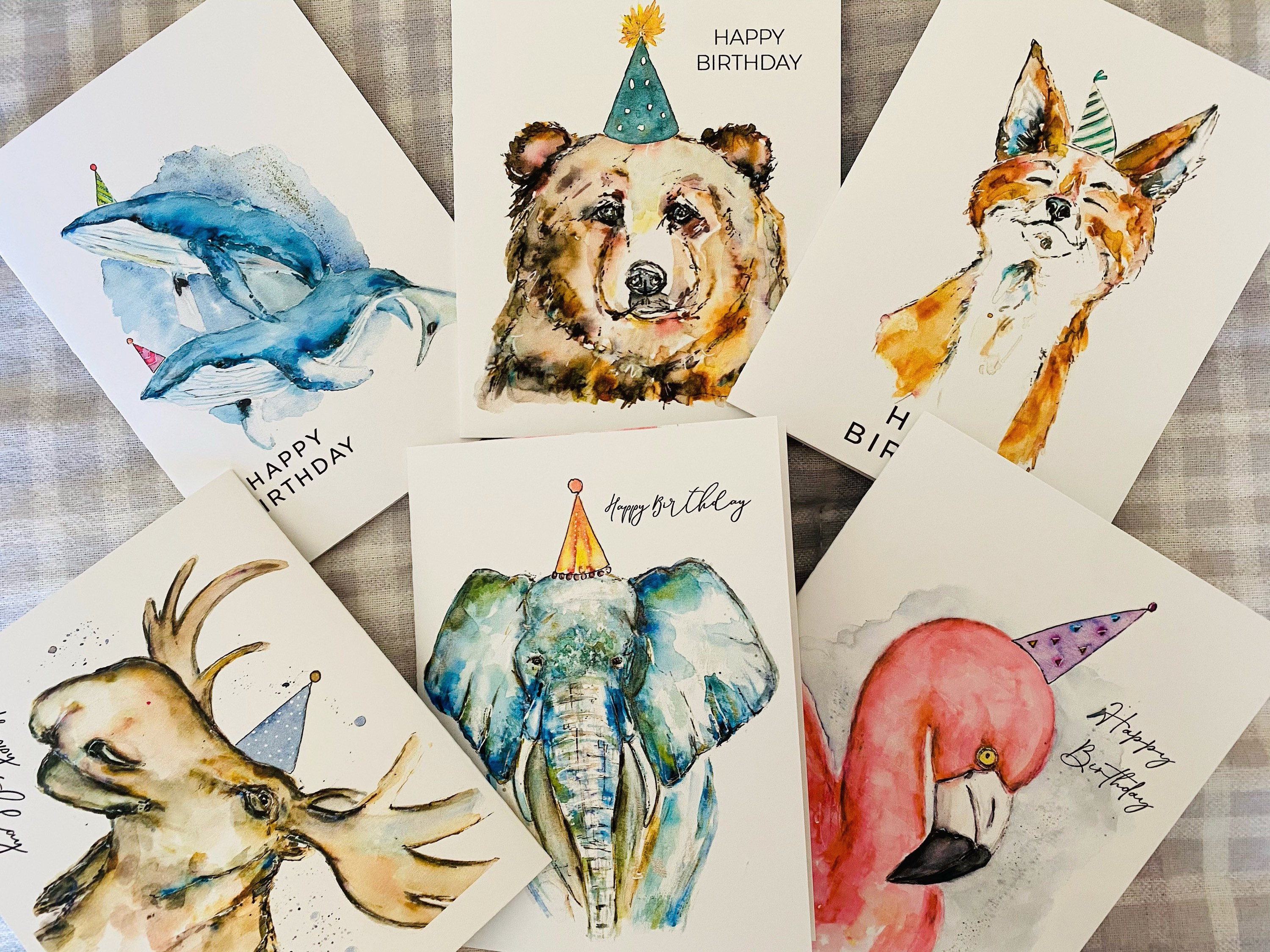 CARTE JOYEUX ANNIVERSAIRE Happy Birthday Chapeaux De Fête Relief 16 X 16 Cm EUR 4,10 - FR