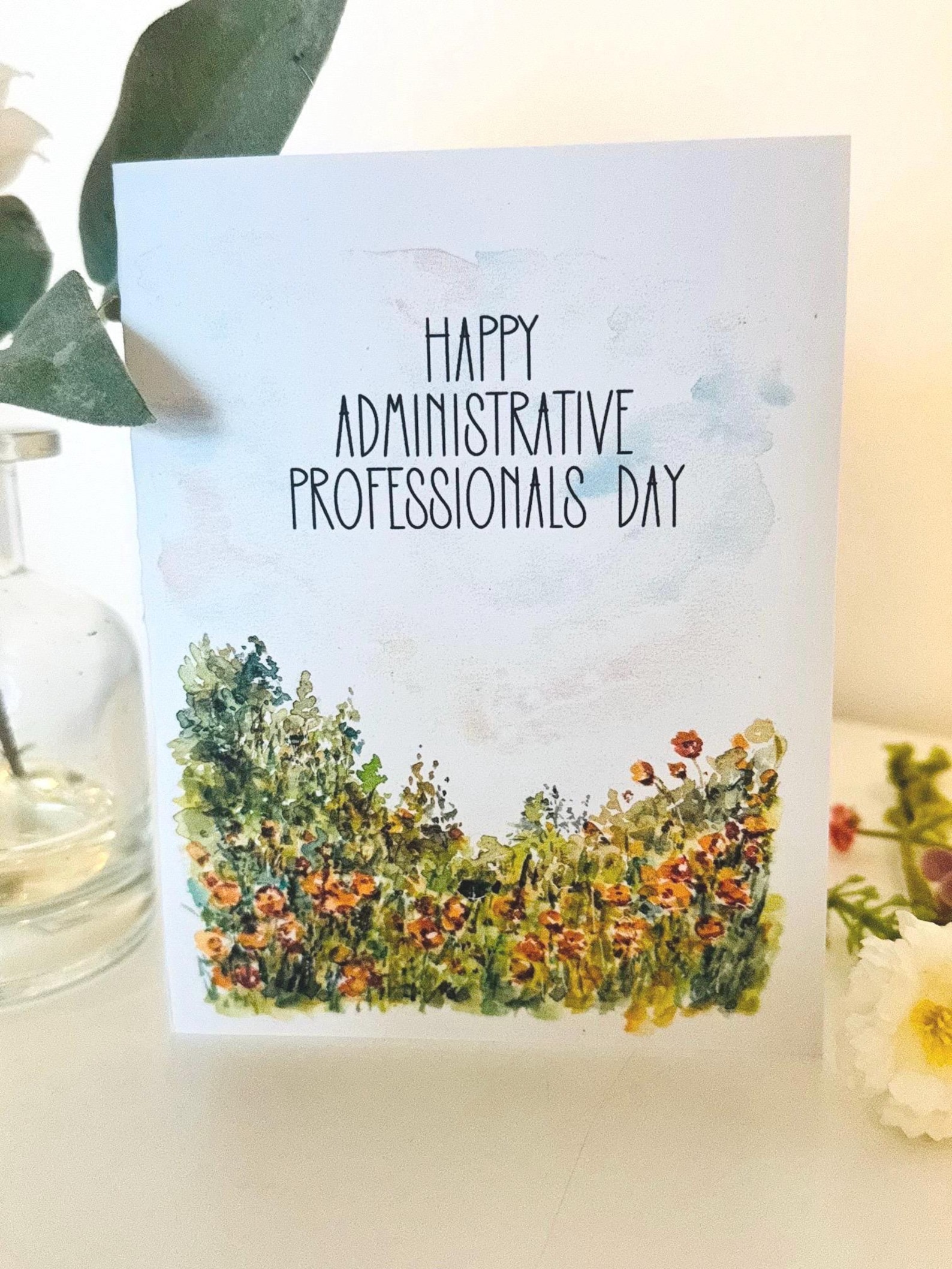Happy Administrative Professionals Day Watercolor Cards, Bundle ...
