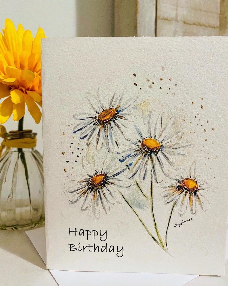 Spring Cards Bright Colours Notes 6 pack of cards Birthday Cards Watercolor Printed Notes Watercolour Cards Assorted Greeting Cards