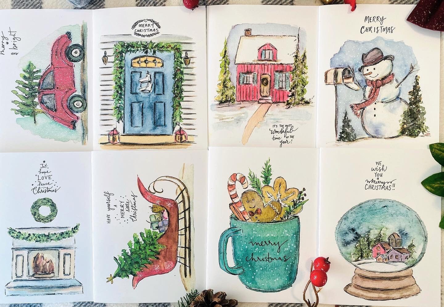 Hermosa Escena De Pueblo De Invierno Con Pintura En Color De Fantasía, image size:1440x996