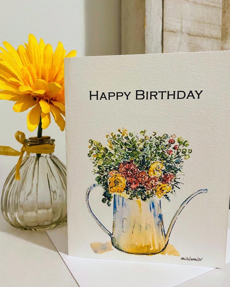 Spring Cards Bright Colours Notes 6 pack of cards Birthday Cards Watercolor Printed Notes Watercolour Cards Assorted Greeting Cards
