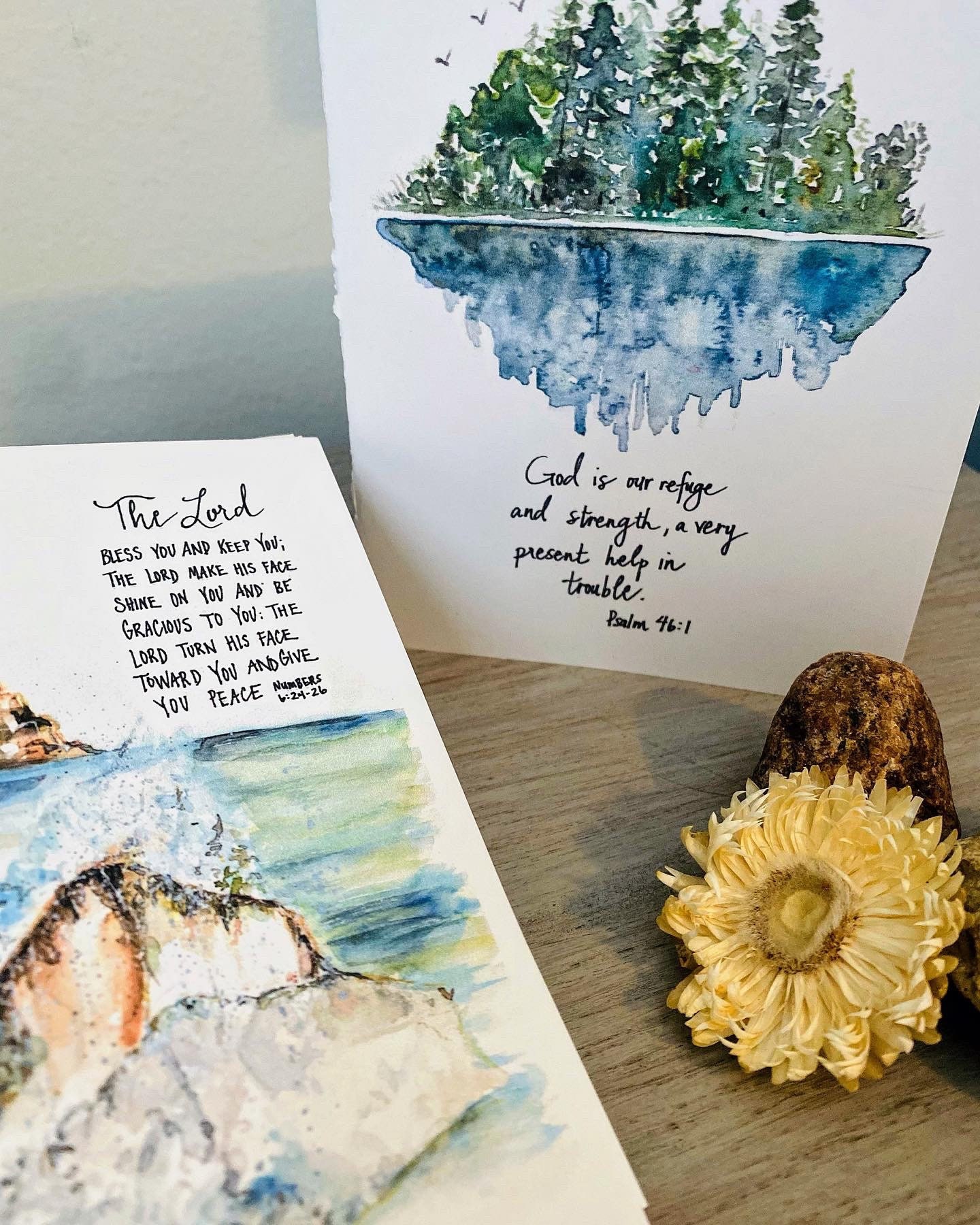 Operitacx 6 Sets Watercolor Postcards Blank Bible Verse Cards Assorted  Inspirational Cards Encouragement Cards Unique Birthday Cards Birthday  Greeting