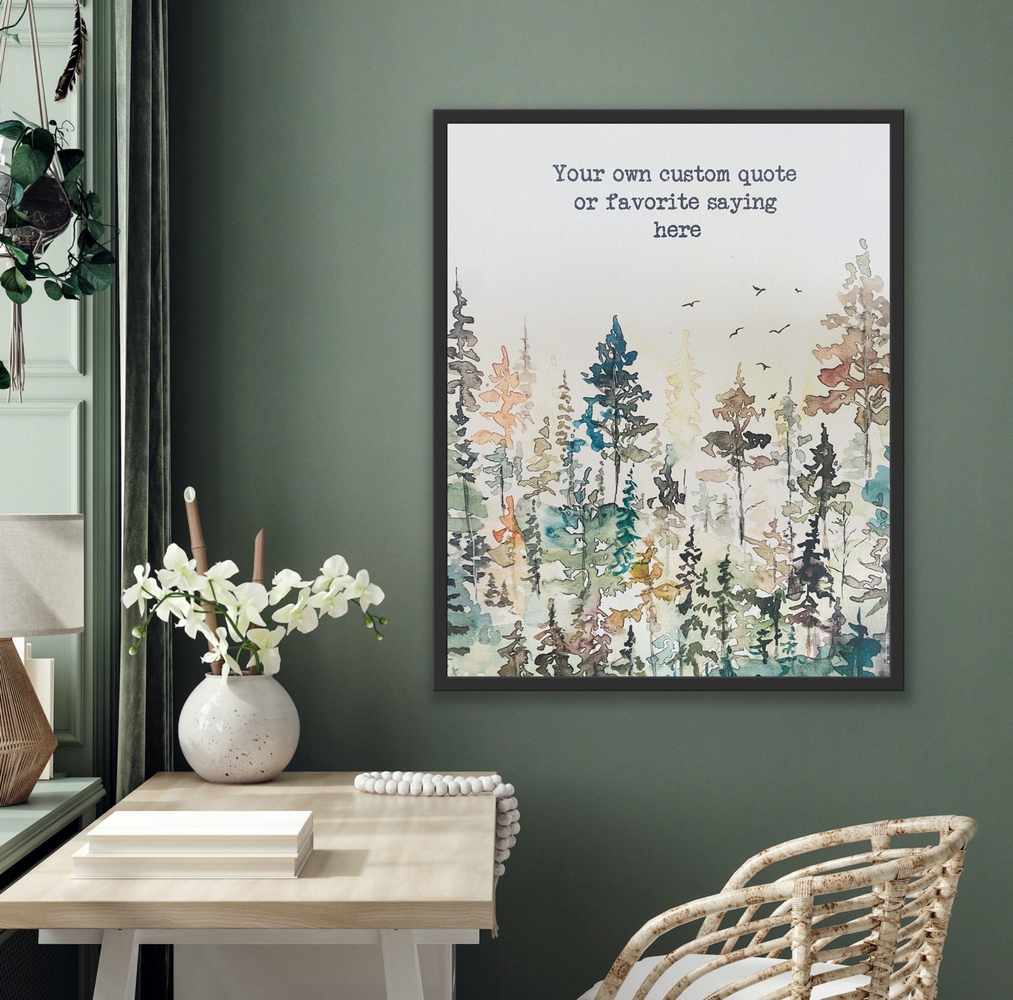 Add Your Own Custom Personalized Quote Print, Earth Boho Favourite ...