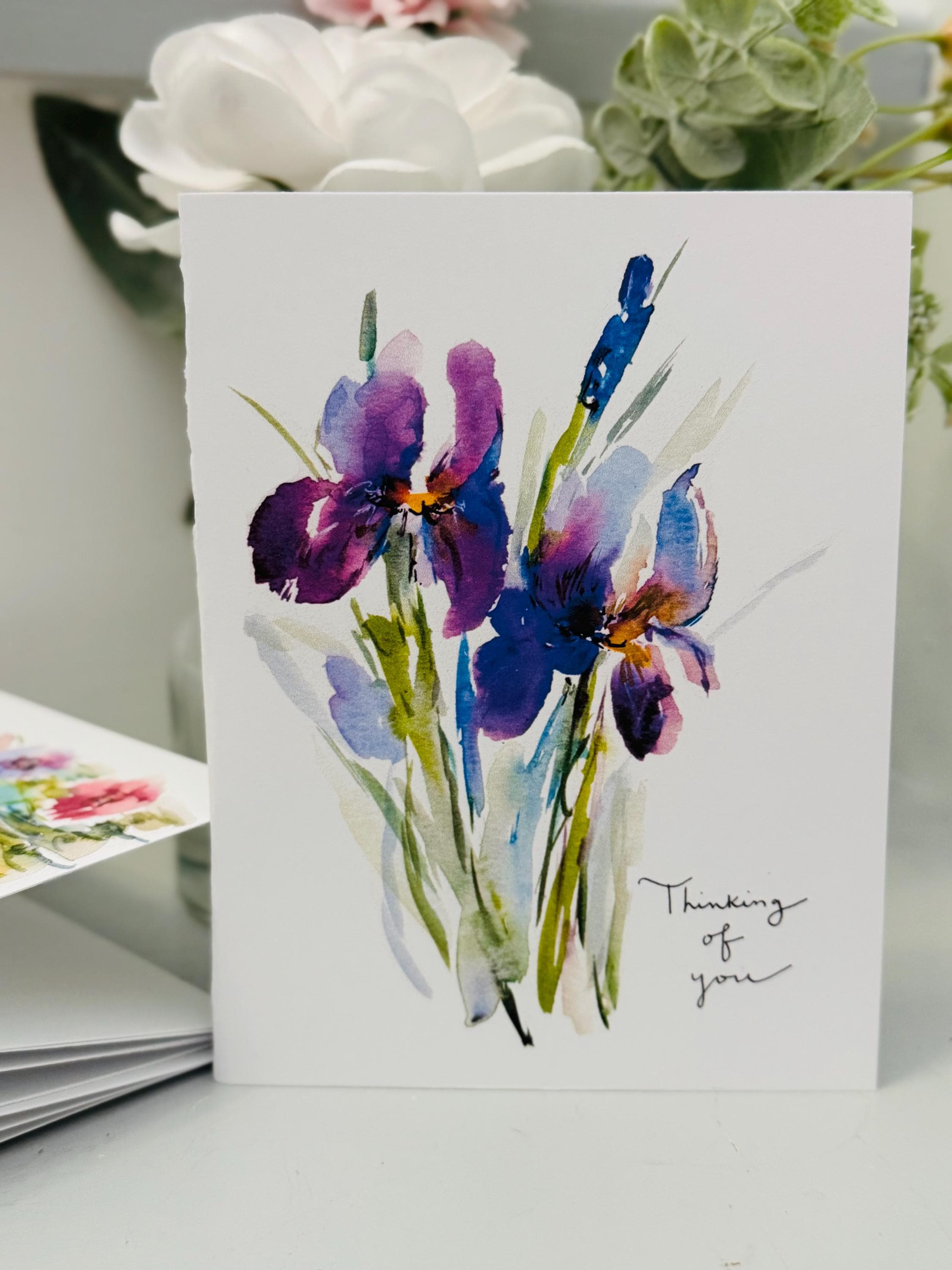 Thinking of You Bundle Floral Cards, Watercolor Floral Thoughts With ...