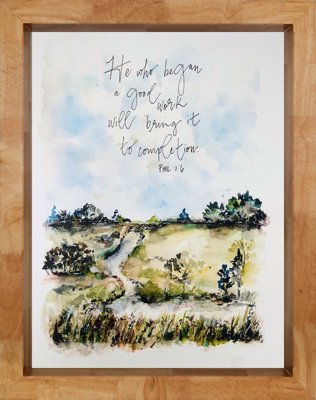 He Who Began A Good Work Will Bring It to Completion Watercolor Valley ...