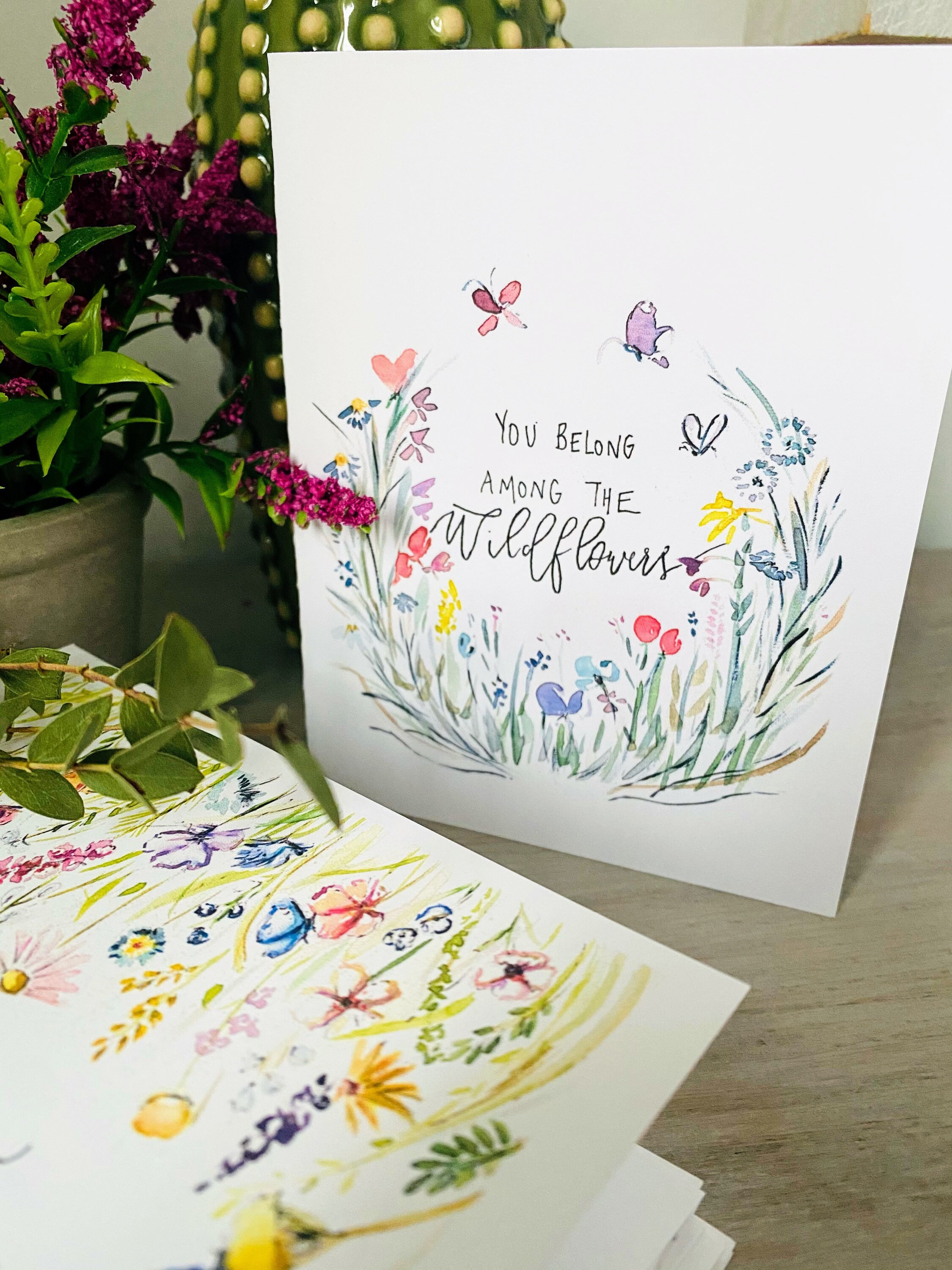 Package of 8 Encourage Friendship Watercolour Cards, Bundle of Friend ...