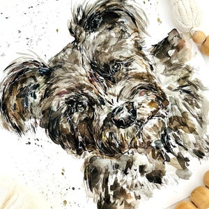 Hand painted Watercolour Pet Paintings, Custom Pet Illustrations, Watercolour Pet Portraits, Abstract Dog Art